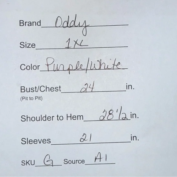 ODDY Purple Stripe Patchwork Leopard Sleeve Boho Tunic Top 1XL - Picture 8 of 8